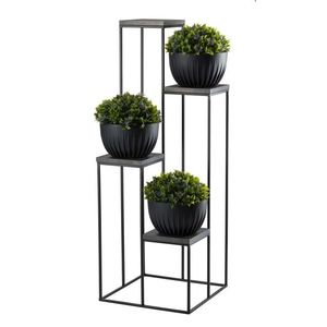 HowHomely Květinový stojan FUNK 110 cm černý/tmavě šedý obraz