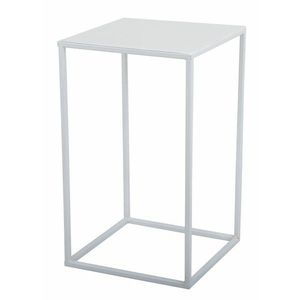 HowHomely Květinový stojan Ilja 40 cm bílý obraz