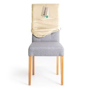 Restilo Napínací potah na židli s opěradlem SENTO 1 ks světle béžový obraz