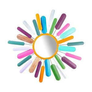 Wallity Nástěnná kovová dekorace MIRROR SUN vícebarevná obraz