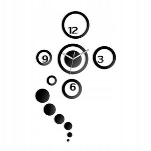 ModernClock Nástěnné samolepící hodiny Dream 68 cm černé obraz