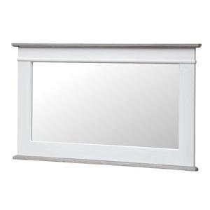 LivinHill Nástěnné zrcadlo Rimini 100 cm z masivu bílé/hnědé obraz