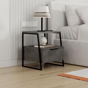 Noční stolek Houseland Pal retro šedý obraz