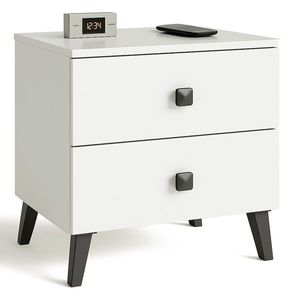 Ak furniture Noční stolek MOBI K-02 bílý/černý obraz