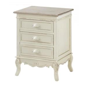 LivinHill Noční stolek Rimini 48 cm z masivu krémový obraz