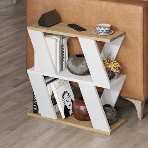 Odkládací stolek Houseland Lazena bílý/dub safírový obraz