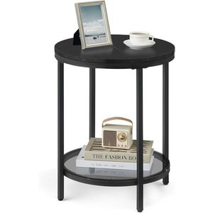 SONGMICS Odkládací stolek Vasagle Chipa černý/černý mramor obraz