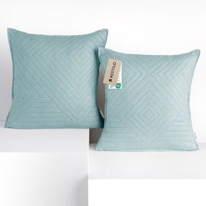 3kraft Sada 2 ks povlaků na polštář Softa světle modrá, velikost 45x45 obraz