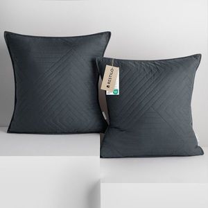 3kraft Sada 2 ks povlaků na polštář Softa tmavě šedá, velikost 45x45 obraz