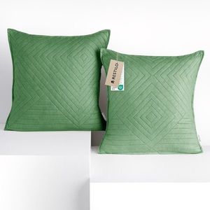 3kraft Sada 2 ks povlaků na polštář Softa zelená, velikost 45x45 obraz