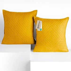 3kraft Sada 2 ks povlaků na polštář Softa žlutá, velikost 45x45 obraz