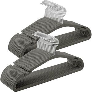 SONGMICS Sada 50 ks sametových ramínek Paman šedá obraz