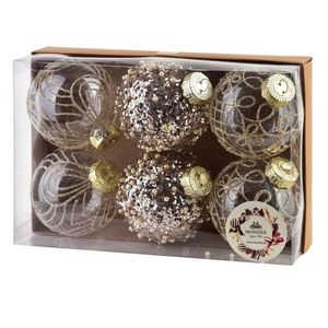 Mondex Since 1986 Sada 6 ks vánočních baněk Juarez krémová obraz