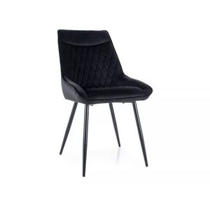 Signal Sametová jídelní židle Agat černá obraz