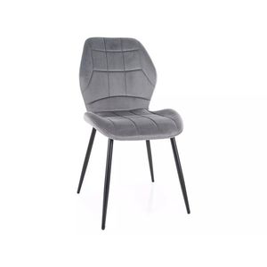 Signal Sametová jídelní židle Jake šedá obraz