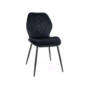 Signal Sametová jídelní židle Mike černá obraz