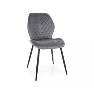 Signal Sametová jídelní židle Mike šedá obraz