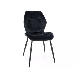 Signal Sametová jídelní židle Rick černá obraz