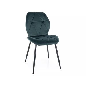 Signal Sametová jídelní židle Rick zelená obraz