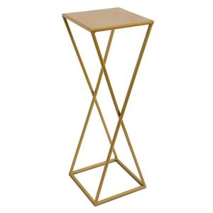 HowHomely Stojan na květiny ESPIRAL 70 cm zlatý obraz