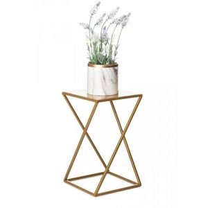 HowHomely Stojan na květiny Jacy zlatý obraz