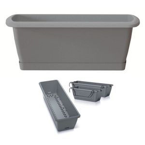Prosperplast Truhlík se zavlažov. systémem a držákem RESPON šedý kámen, varianta 59, 3 cm obraz