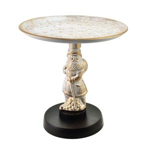 Mondex Since 1986 Vánoční dekorativní podnos Santa Lila 30 cm bílý obraz