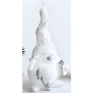 Mondex Vánoční dekorativní svíčka Skřítek 15 cm bílá obraz