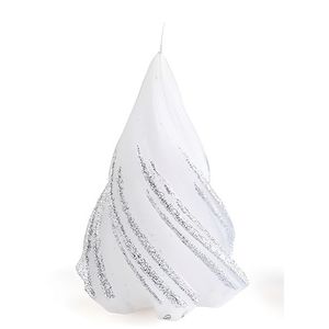 Mondex Vánoční dekorativní svíčka Stromeček 10 cm bílá obraz