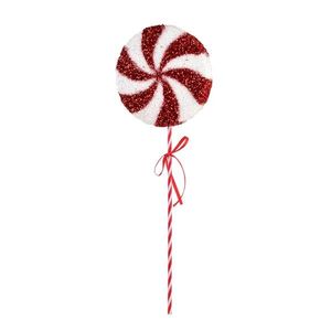 Mondex Since 1986 Vánoční ozdoba Santa Lila Lízátko 60 cm červeno-bílá obraz