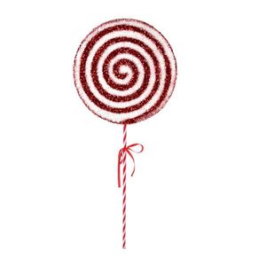 Mondex Since 1986 Vánoční ozdoba Santa Lila Lízátko 63 cm červeno-bílá obraz