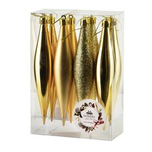 Mondex Since 1986 Vánoční sada 8 ks ozdob Santa Lila Rampouchy zlatá obraz