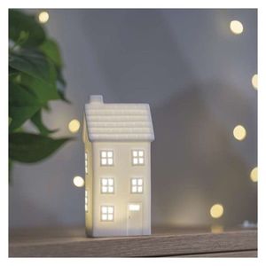 EMOS Vánoční světelná LED dekorace House 16 cm bílá obraz