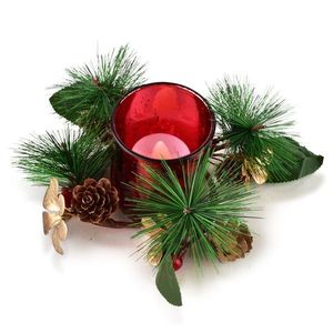 Mondex Since 1986 Vánoční svícen s LED vložkou SANTA LILA Noella červený obraz