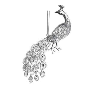 Mondex Since 1986 Vánoční závěsná ozdoba Santa Lila Páv stříbrná obraz