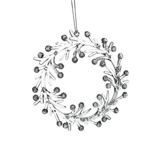 Mondex Since 1986 Vánoční závěsná ozdoba Santa Lila Věnec stříbrná obraz