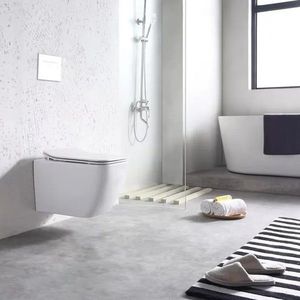 REA Závěsná WC mísa s prkénkem Martin Slim bílá obraz