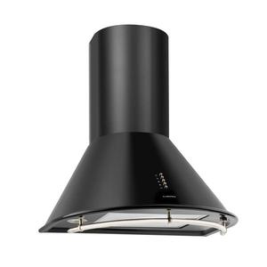 Klarstein Lumio Primo, digestoř, 60 cm, komínová, 490 m³/h, retro design, nerezová ocel, černá obraz