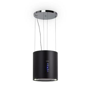 Klarstein Barett, digestoř, 35 cm, ostrůvková, 560 m³/h, LED, filtr s aktivním uhlím, černá obraz
