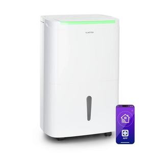 Klarstein DryFy Connect 40 Smart, Odvlhčovač vzduchu, Wi-Fi, Kompresní, 40 l/d, 35–45 m², Bílý obraz