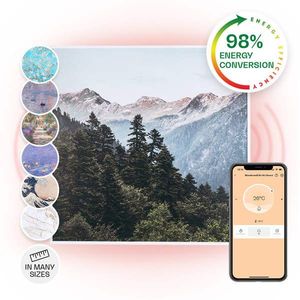 Klarstein Wonderwall Air Art Smart, infračervený ohřívač, 60 x 60 cm, 350 W, hora obraz