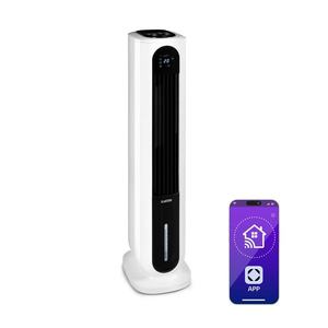 Klarstein Polar Tower Smart, ventilátor, ochlazovač vzduchu, 7 l, 85 W, dálkové ovládání, 5x chladicí box obraz