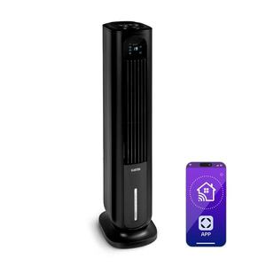 Klarstein Polar Tower Smart, ventilátor, ochlazovač vzduchu, 7 l, 85 W, dálkové ovládání, 5x chladicí box obraz