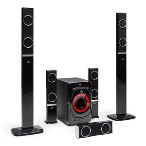 Auna Areal 825 5.1 reproduktorový systém 200 W RMS BT USB SD AUX Dálkové ovládání obraz