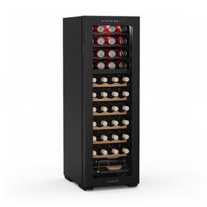 Klarstein Bovella 44 Duo+ vinotéka, 2 v 1, 44 lahví, 2 zóny, 9 polic, Dotykové ovládání obraz