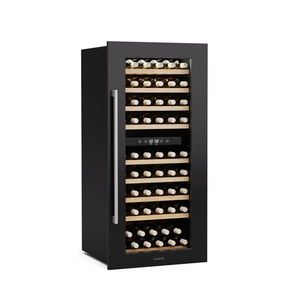 Klarstein Vinsider Duo vinotéka, 79 lahví, 2 chladicí zóny, UV ochrana, 9 polic, Dotykové ovládání obraz