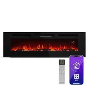 Klarstein Inteligentní elektrický krb Galeras, 2 nastavení teploty, 16 - 30°| Iluze plamene LED, Možnost připojení k IOT obraz
