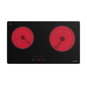 Klarstein CeramEase Slim VTC varná deska, sklokeramika, 2 varné desky, 4 kW, dotyková, časovač obraz