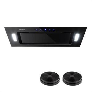 Klarstein Hektor, odsavač par, osvětlení, hliníkový filtr, časovač, černá barva obraz