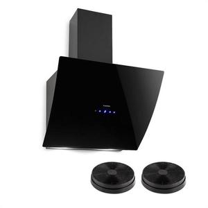 Klarstein Annabelle 60, digestoř, sada na recirkulační provoz 595 m³/h, dotykový panel, černá obraz